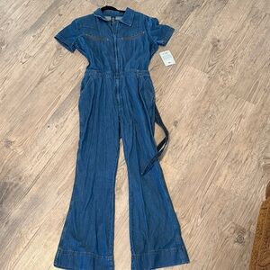 Stylish Wrangler Women's Blue Denim Overalls